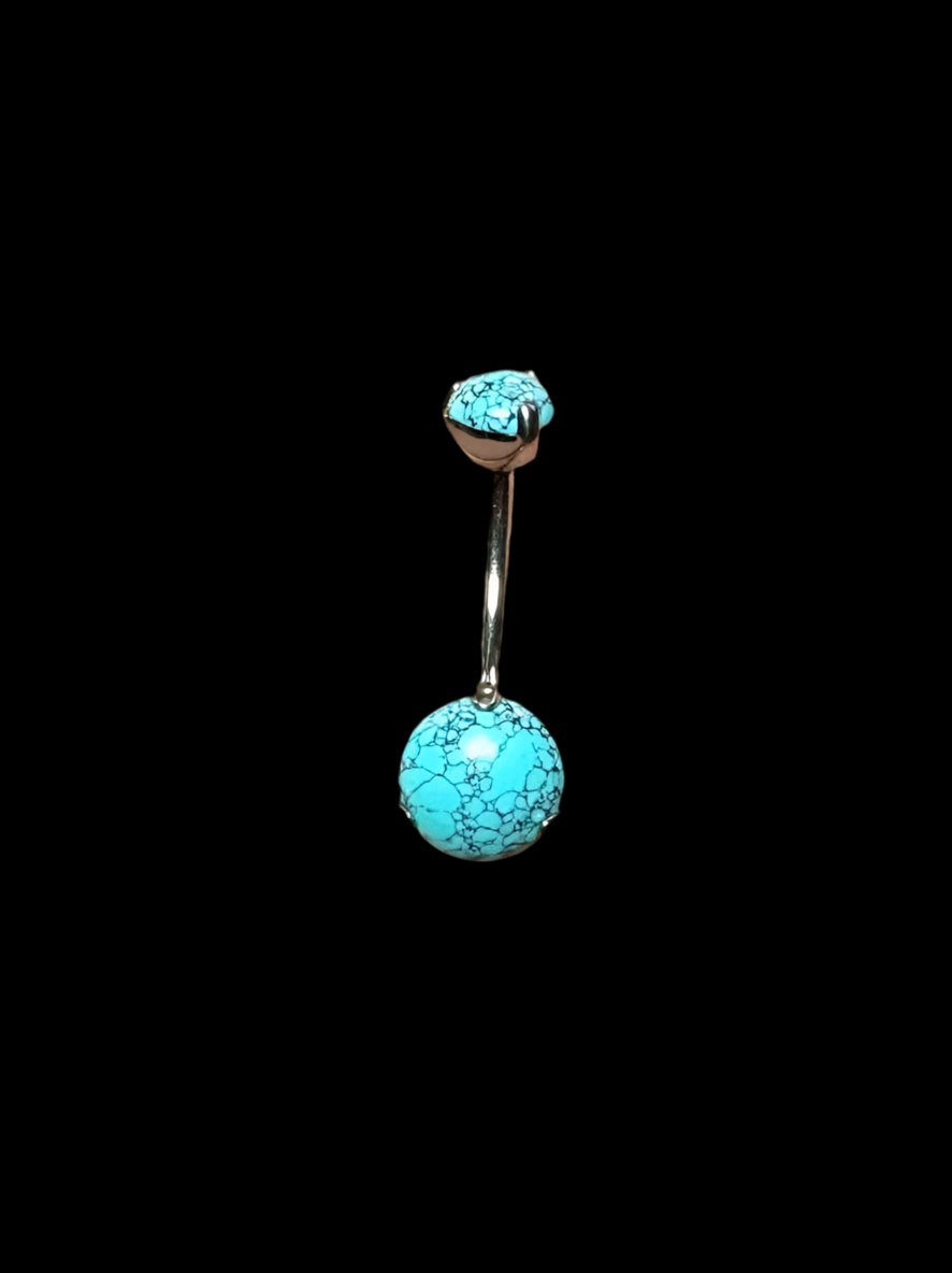 TITANIUM TURQUOISE BELLY BARS