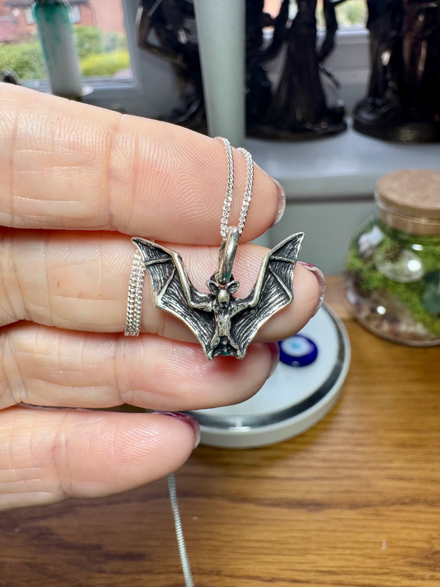 STERLING SILVER BAT NECKLACE