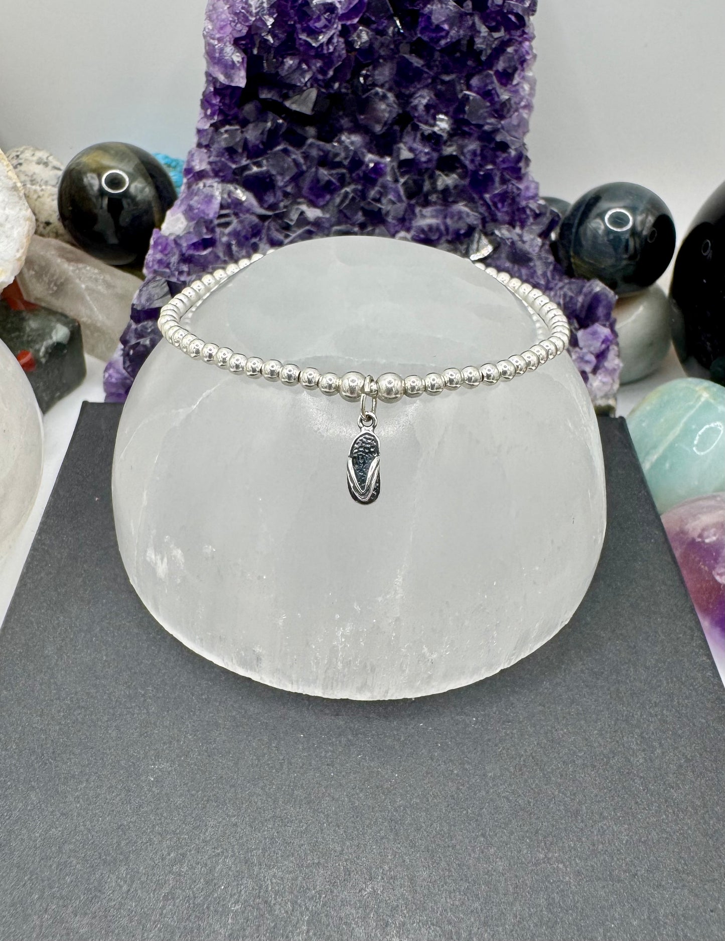 STERLING SILVER 3D FLIP FLOP BRACELET