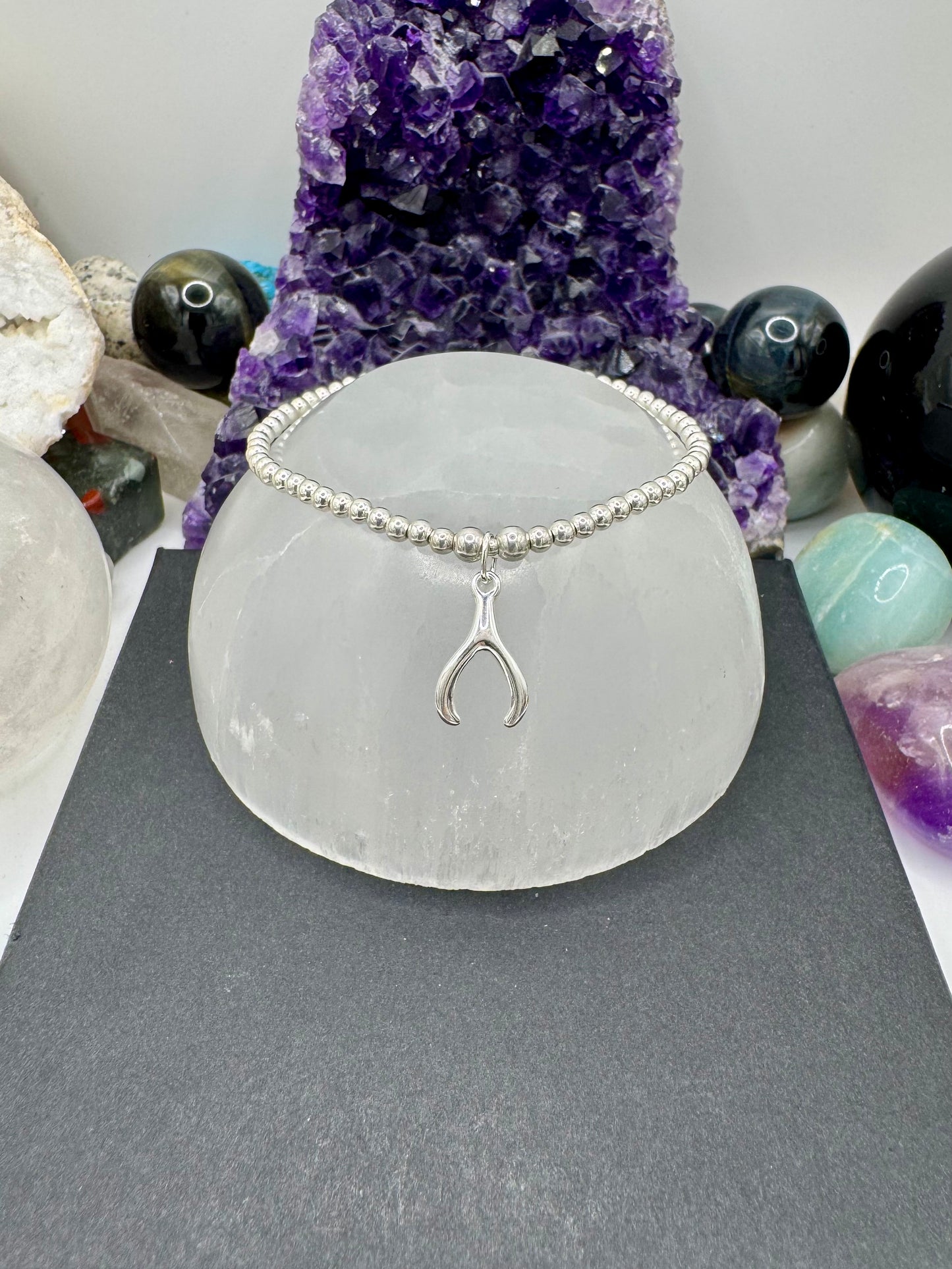 STERLING SILVER WISHBONE BRACELET