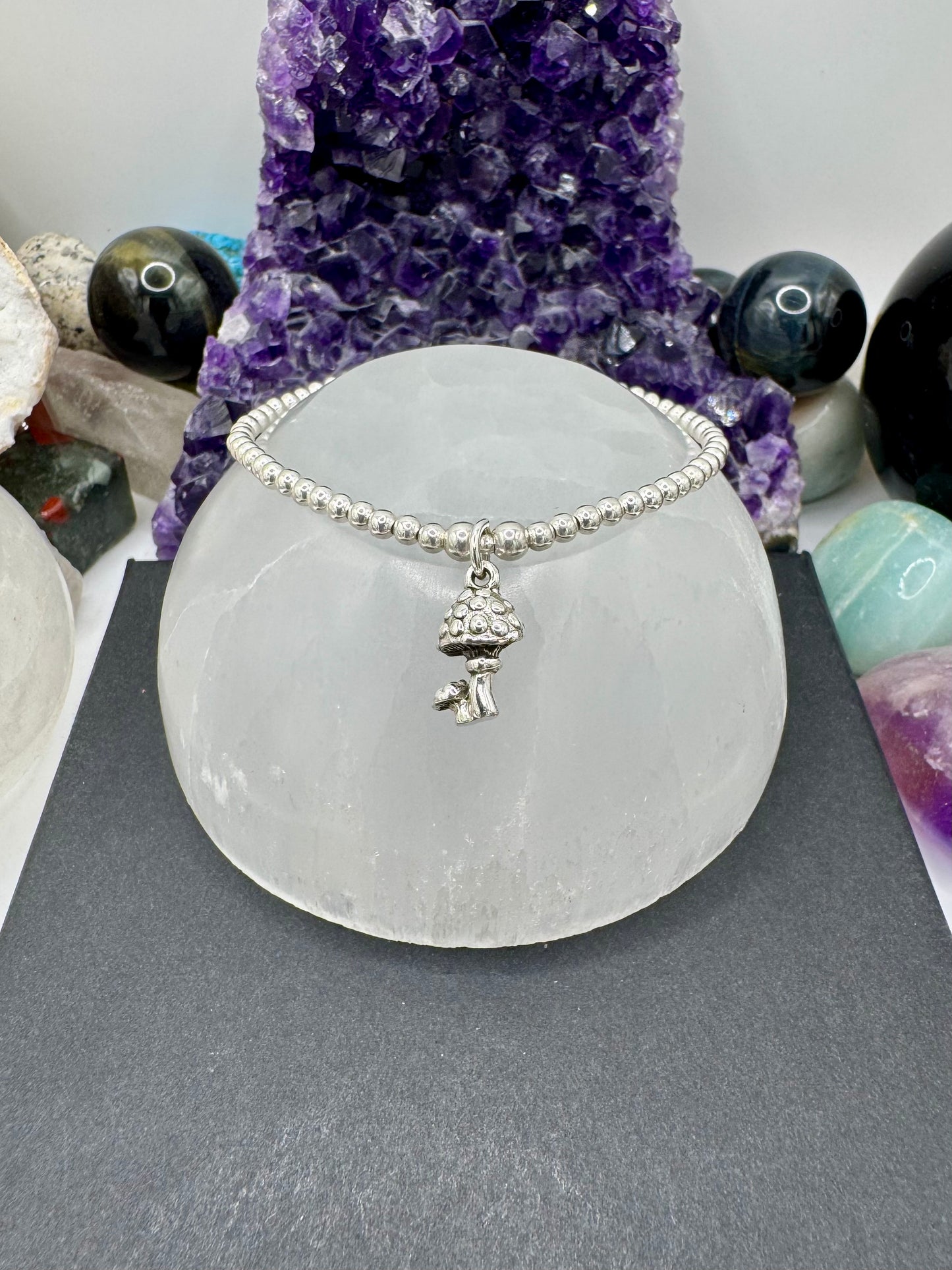 STERLING SILVER 4D TOADSTOOLS BRACELET