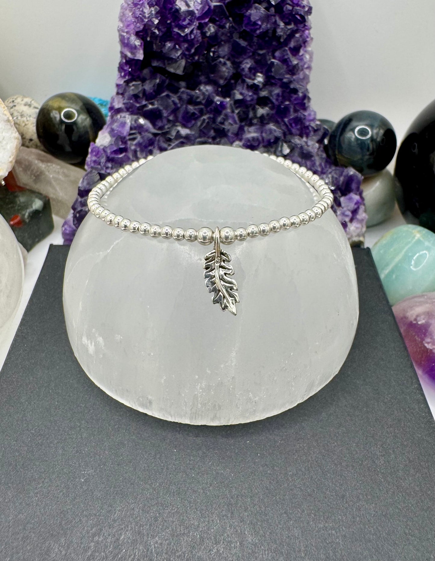 STERLING SILVER OAK LEAF BRACELET