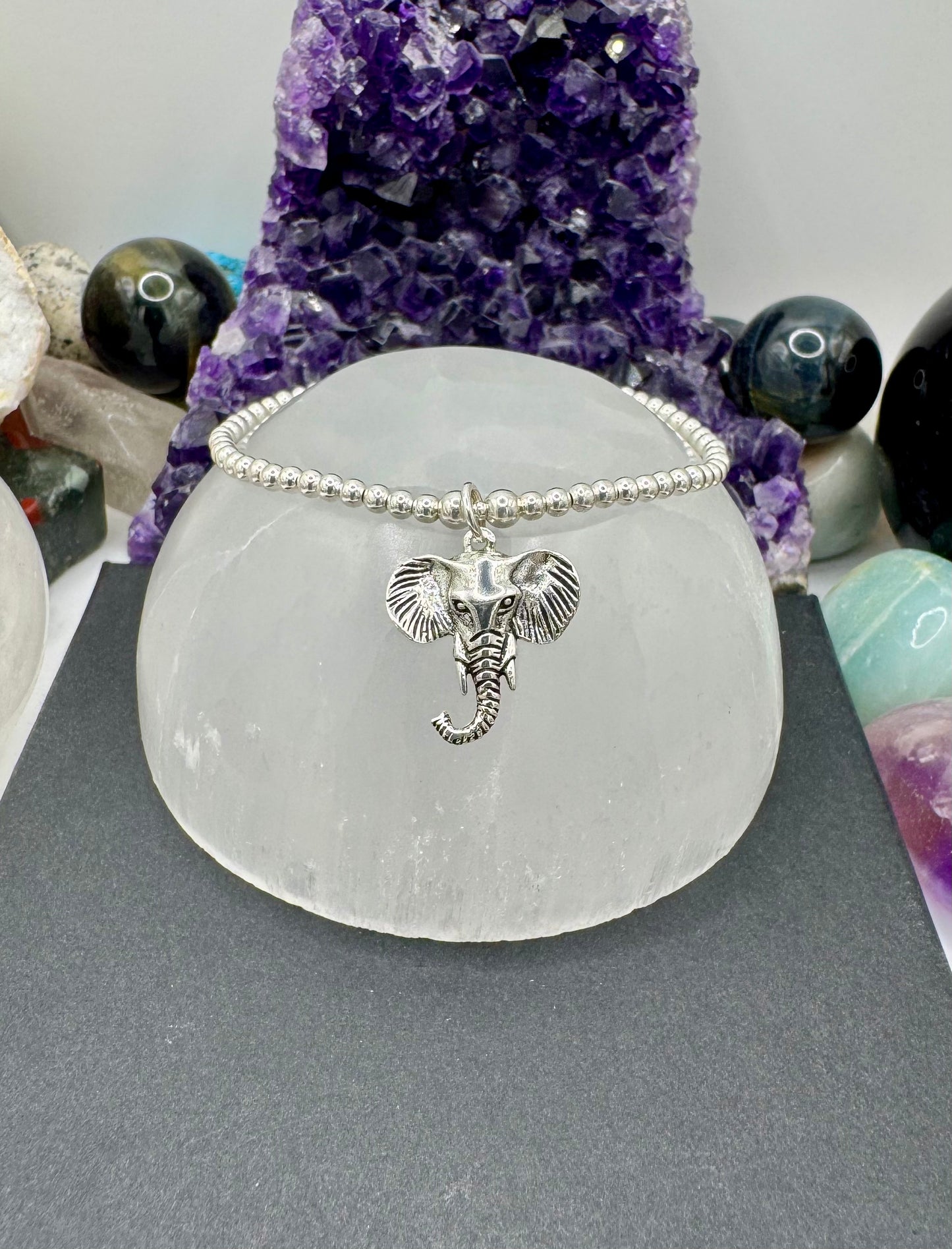 STERLING SILVER ELEPHANT HEAD BRACELET