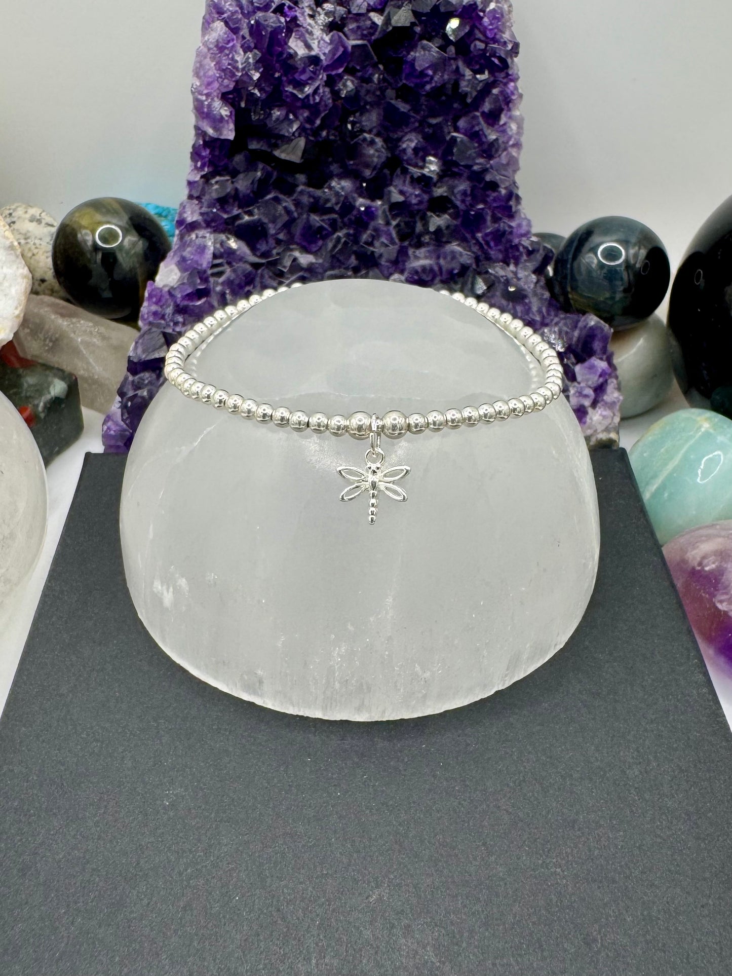 STERLING SILVER SMALL DRAGONFLY BRACELET