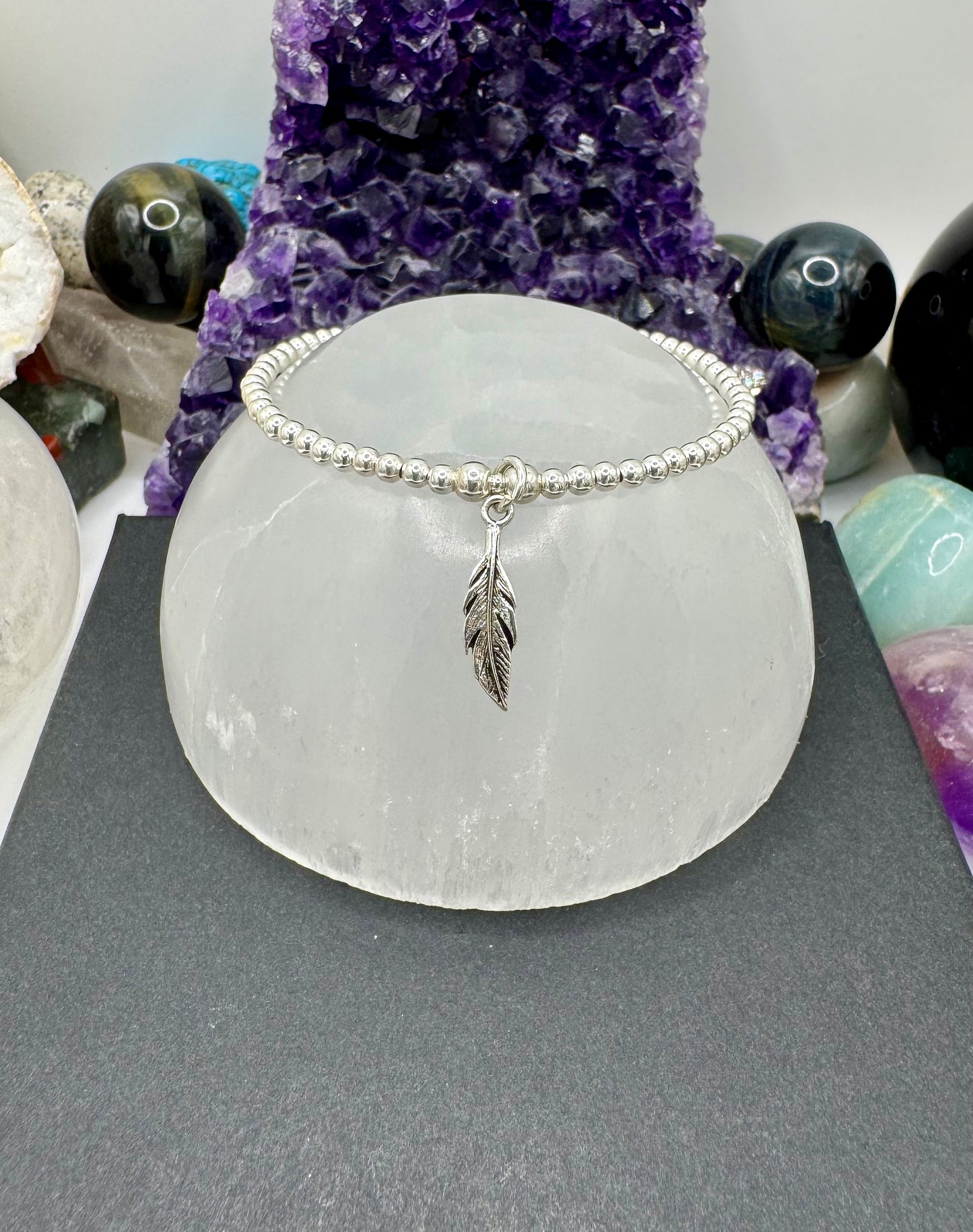 STERLING SILVER FEATHER BRACELET