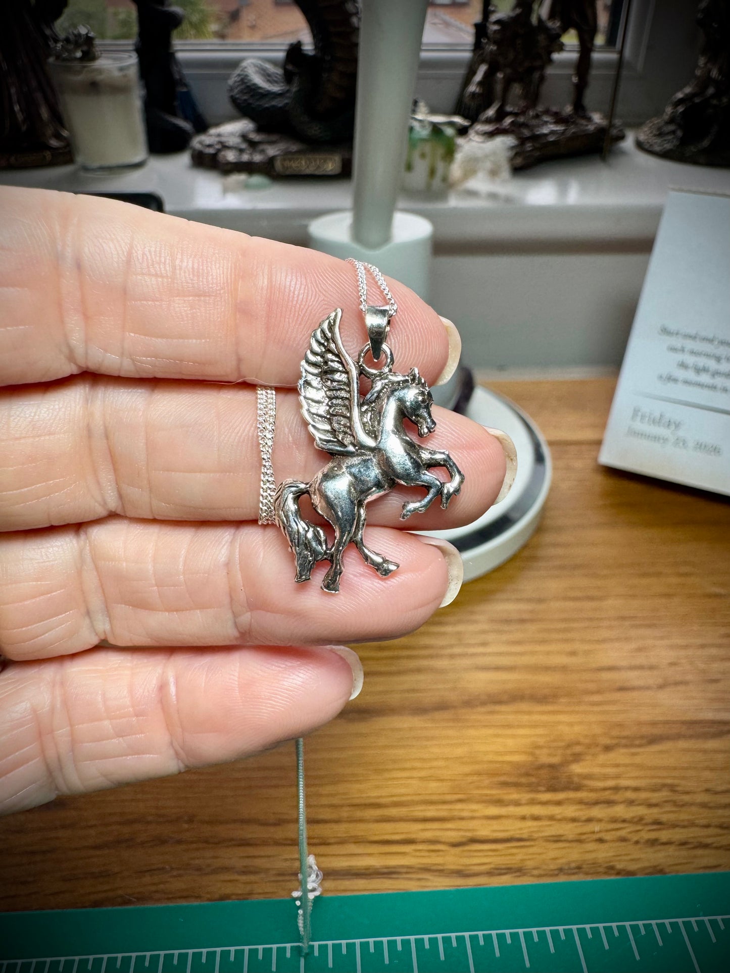 STERLING SILVER PEGASUS NECKLACE
