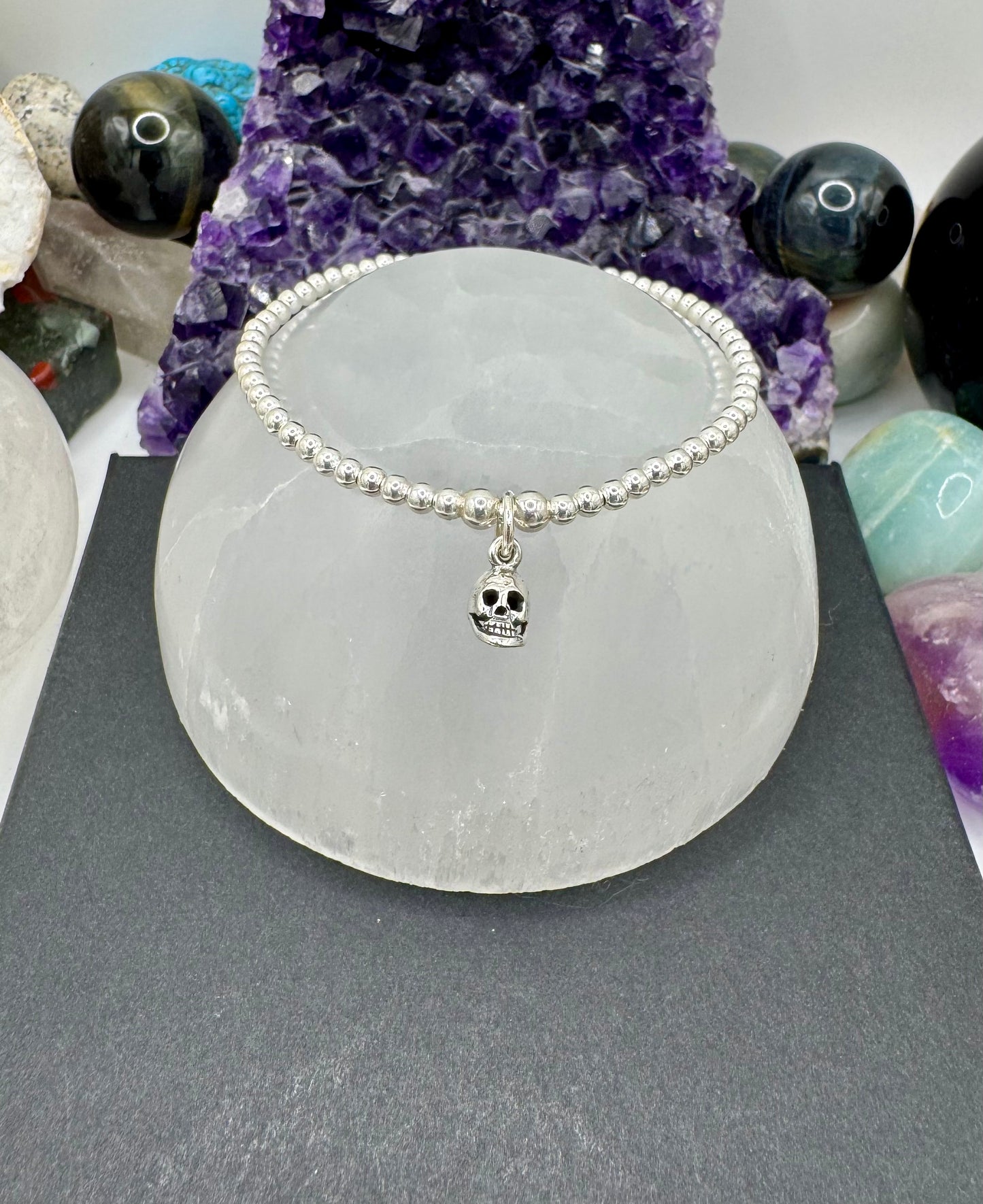 STERLING SILVER 4D SKULL BRACELET