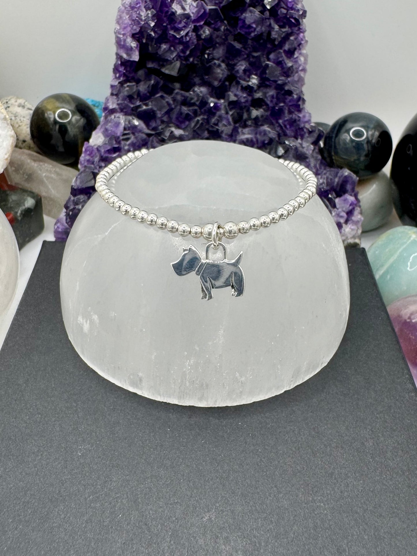 STERLING SILVER SCOTTIE DOG BRACELET