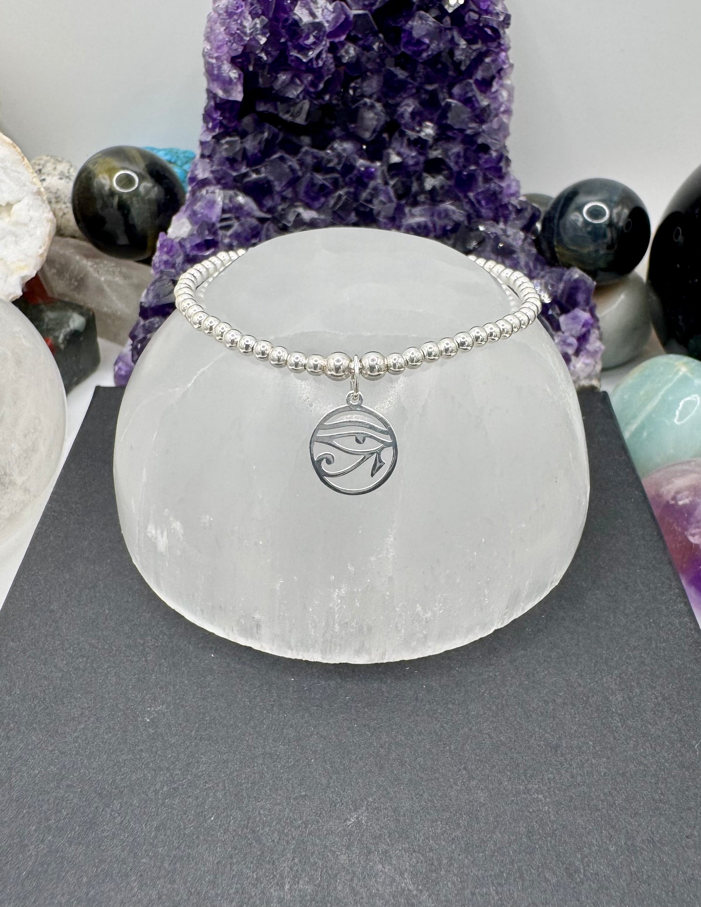 STERLING SILVER EYE OF HORUS BRACELET