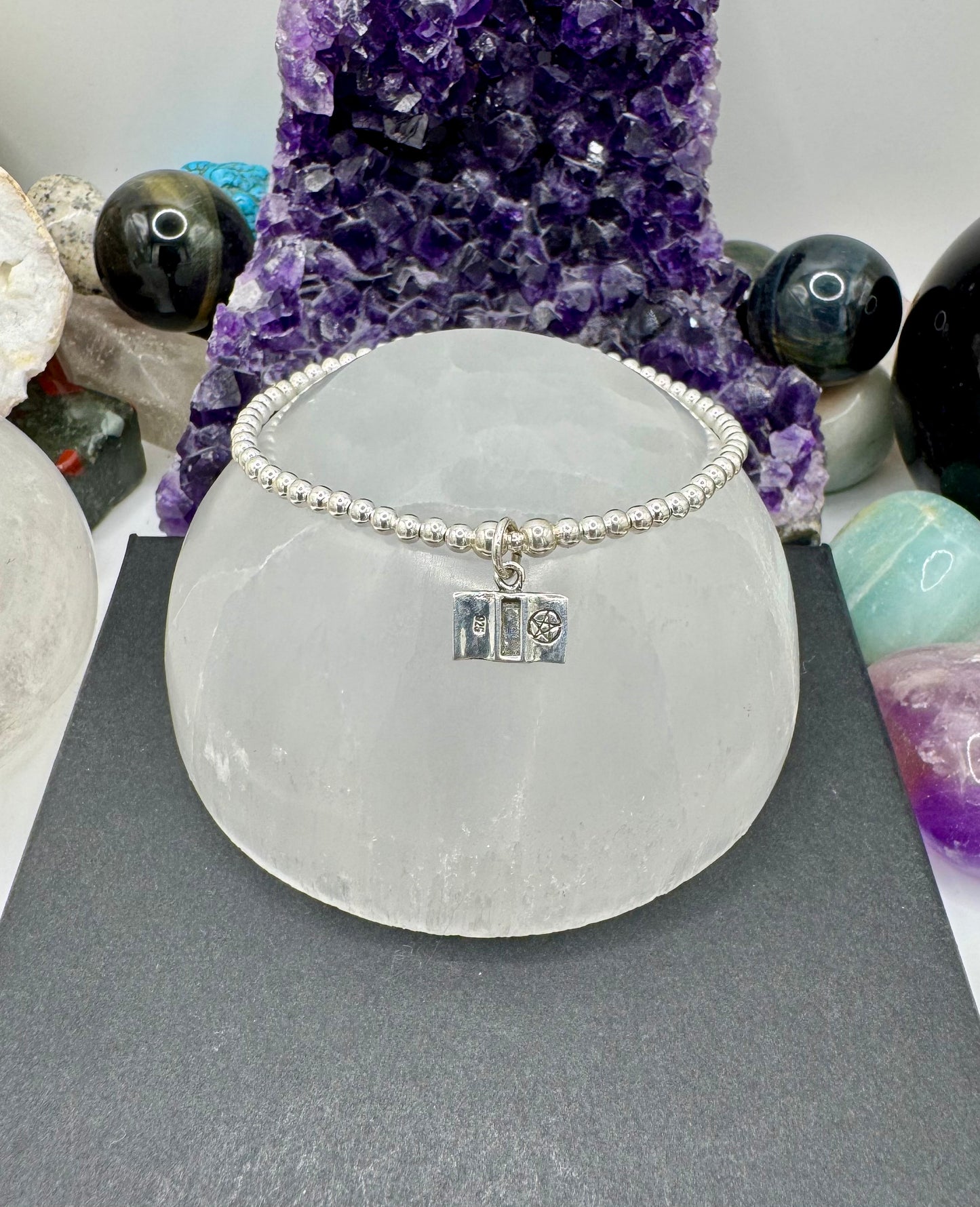 STERLING SILVER BOOK OF SHADOWS BRACELET