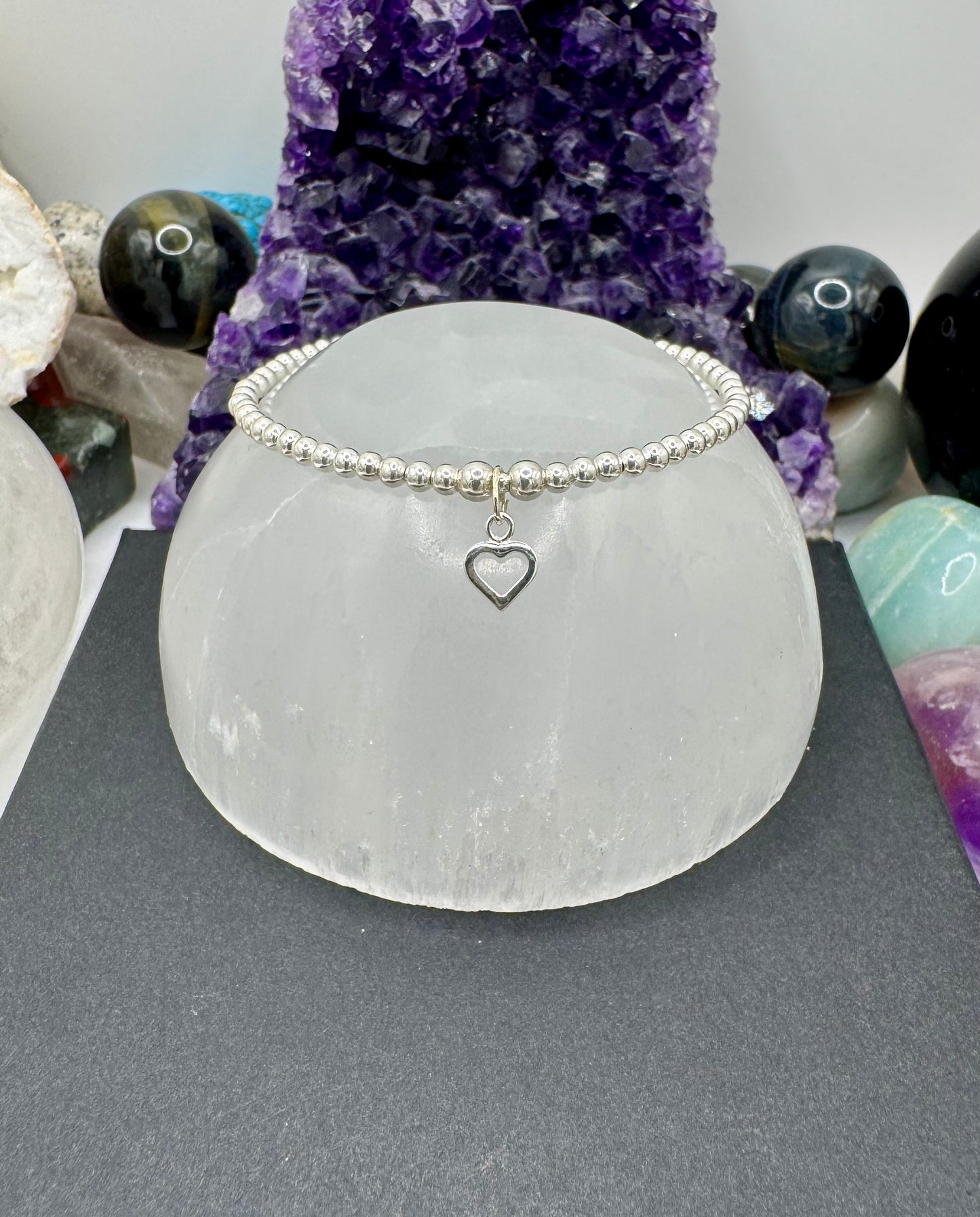 STERLING SILVER HEART BRACELET