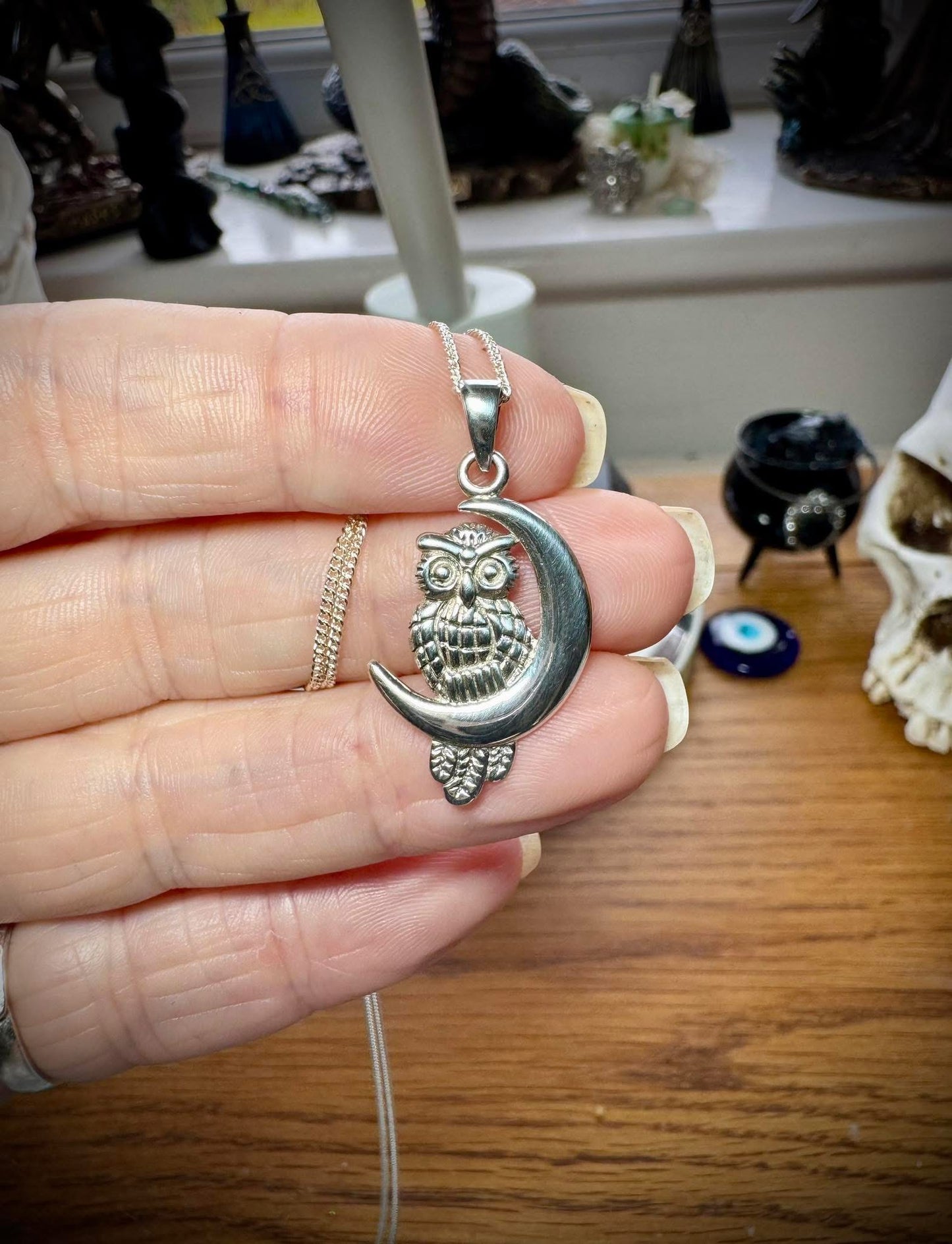 OWL IN THE MOON NECKLACE