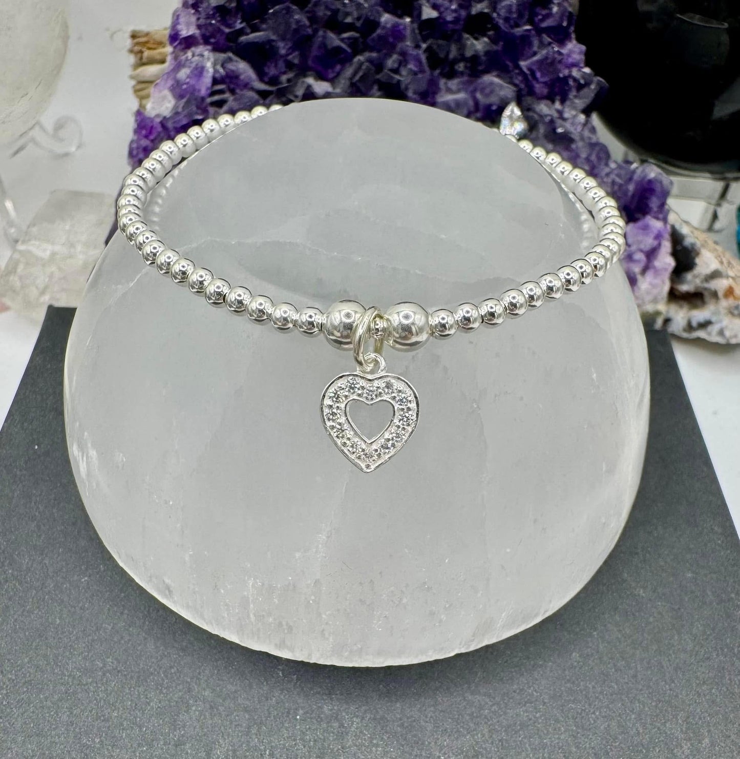 STERLING SILVER HEART BRACELET