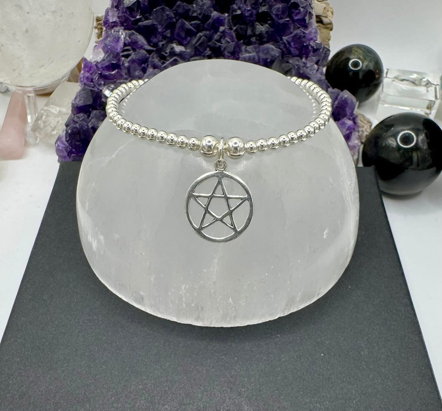 STERLING SILVER PENTACLE BRACELET