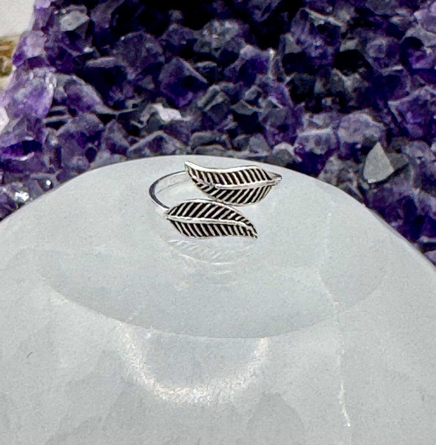 STERLING SILVER LEAF TOE RING