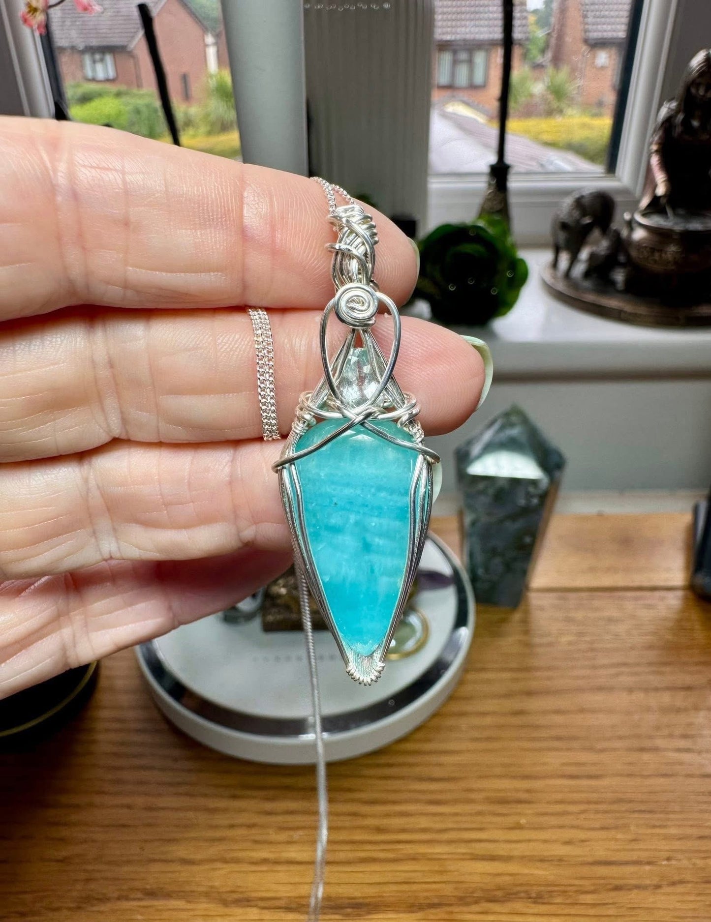HEMIMORPHITE & AQUAMARINE NECKLACE