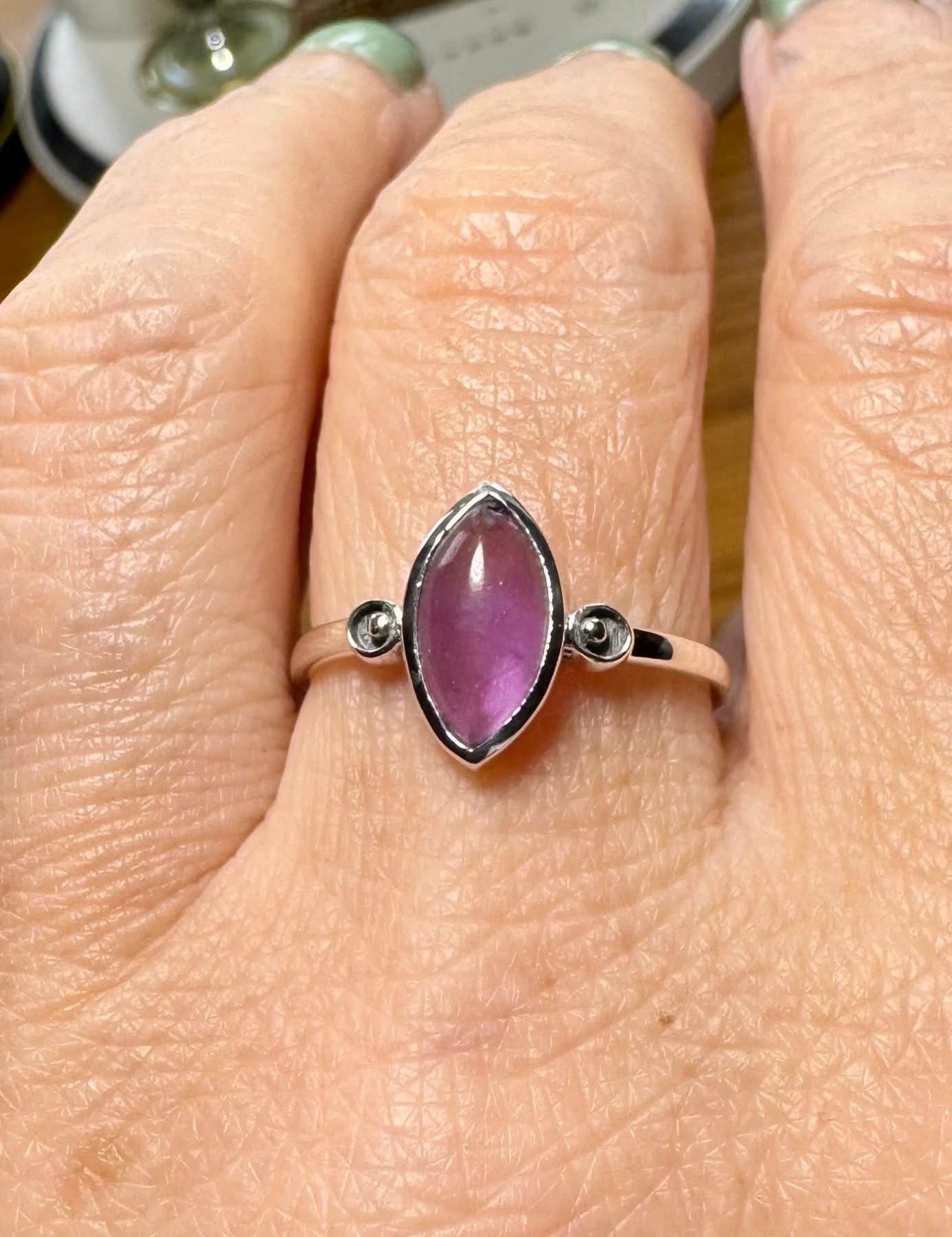 AMETHYST AND STERLING SILVER RINGS