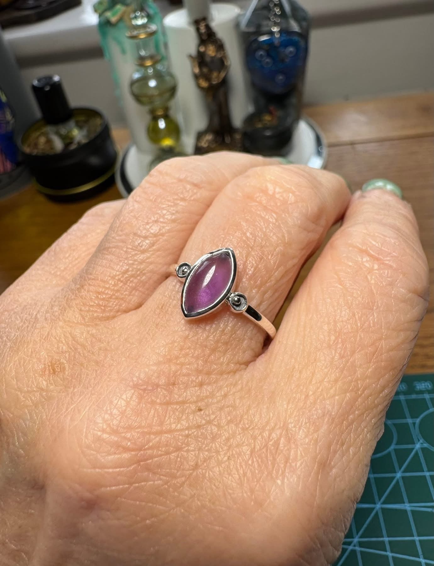 AMETHYST AND STERLING SILVER RINGS