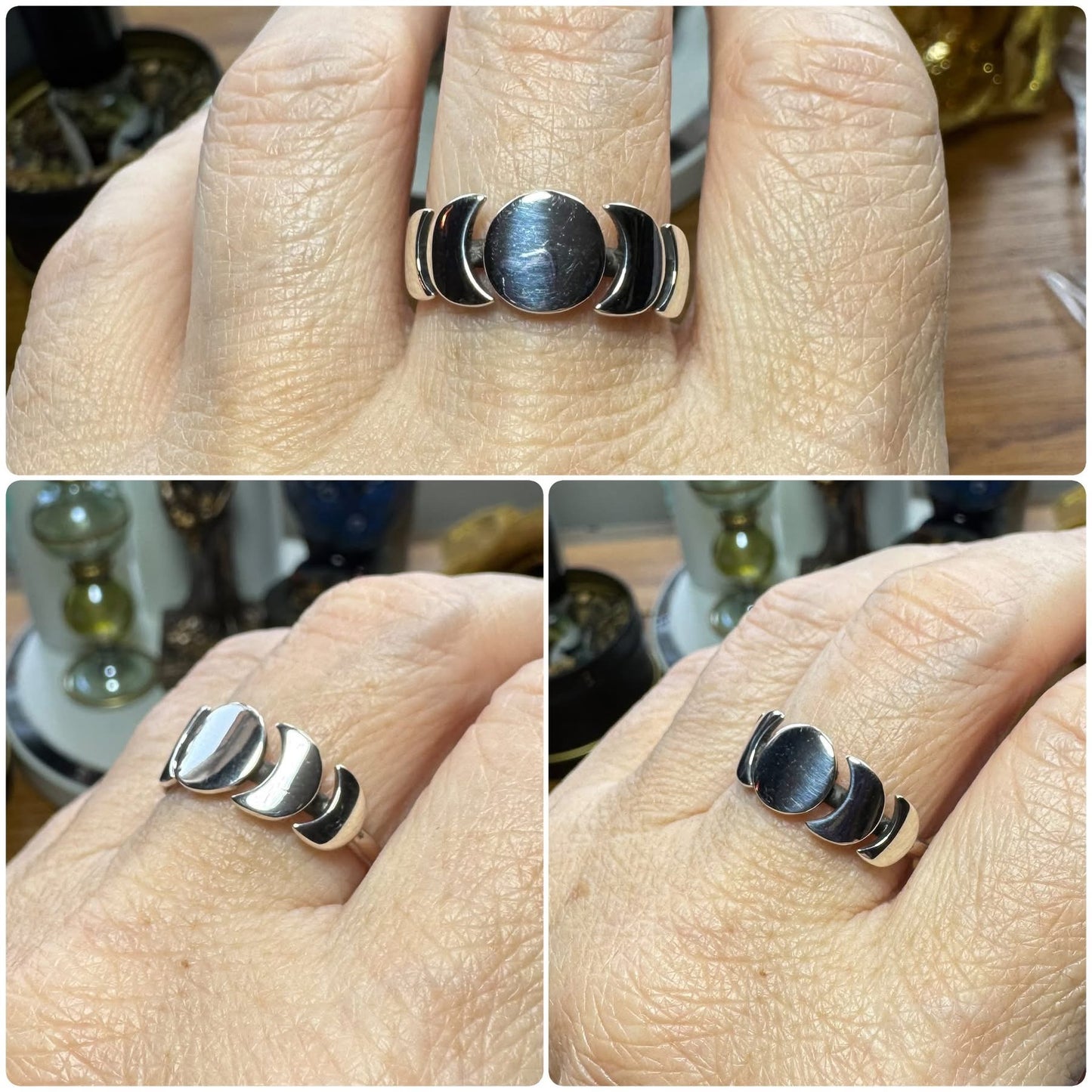 STERLING SILVER MOON PHASE RINGS
