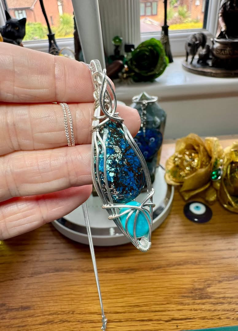 AZURITE AND TURQUOISE NECKLACE