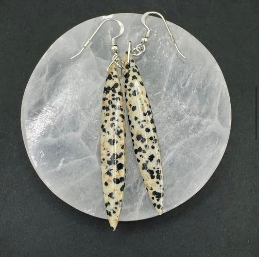 DALMATION JASPER EARRINGS