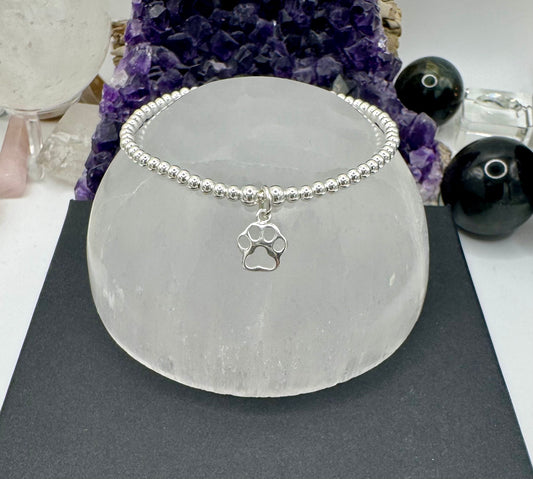 STERLING SILVER PAW BRACELET