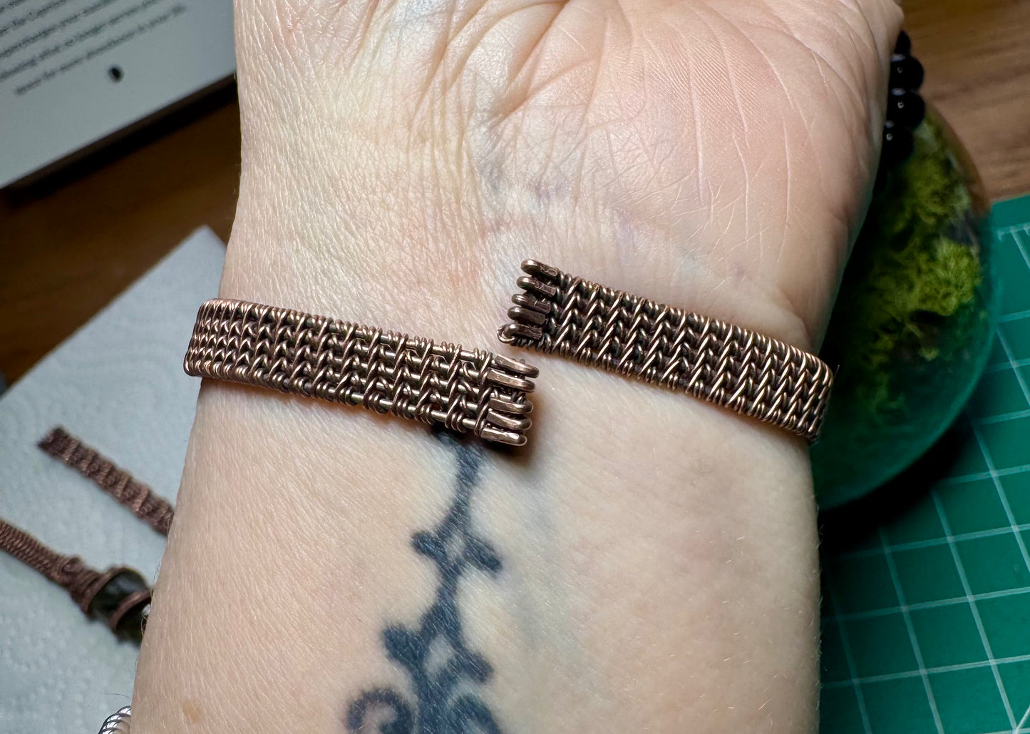 LABRADORITE COPPER CUFF BRACELET