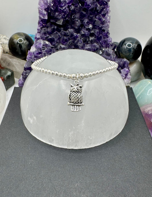 STERLING SILVER OWL BRACELET