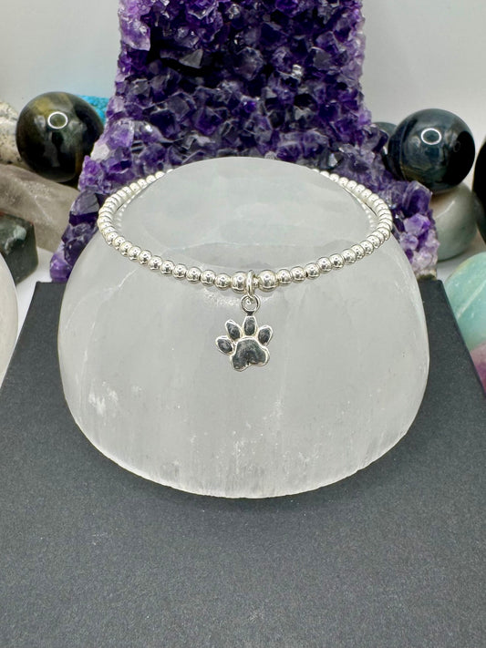STERLING SILVER PAW BRACELET