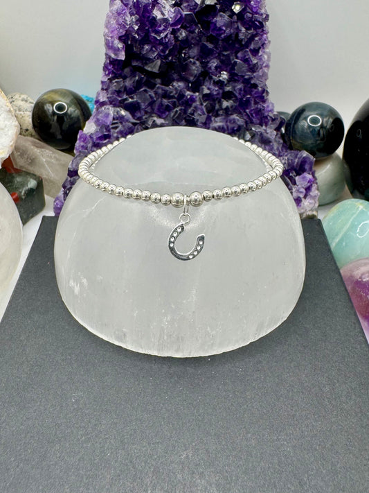 STERLING SILVER LUCKY HORSESHOE BRACELET