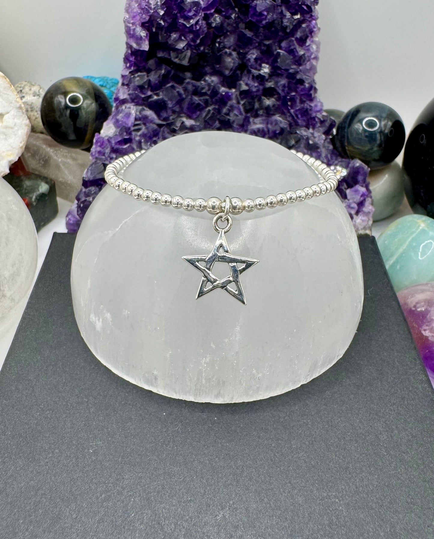STERLING SILVER PENTAGRAM BRACELET