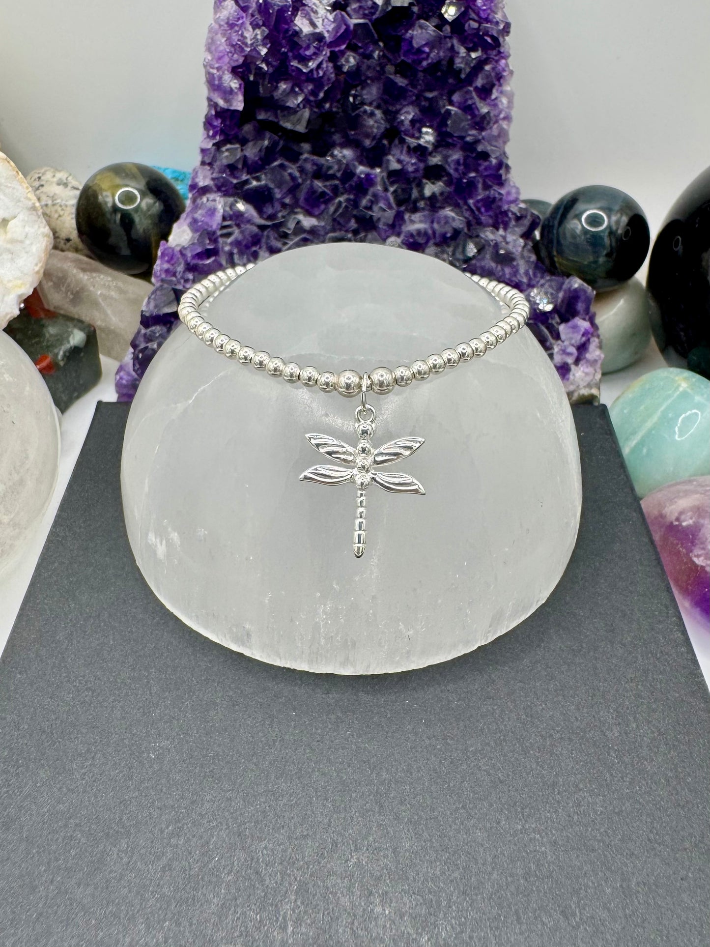 STERLING SILVER DRAGONFLY BRACELET