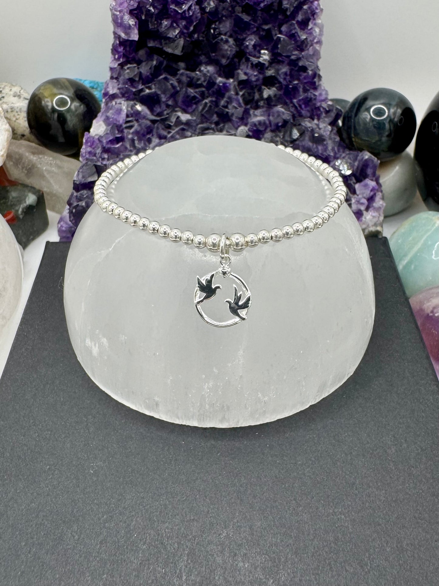 STERLING SILVER DOVES BRACELET