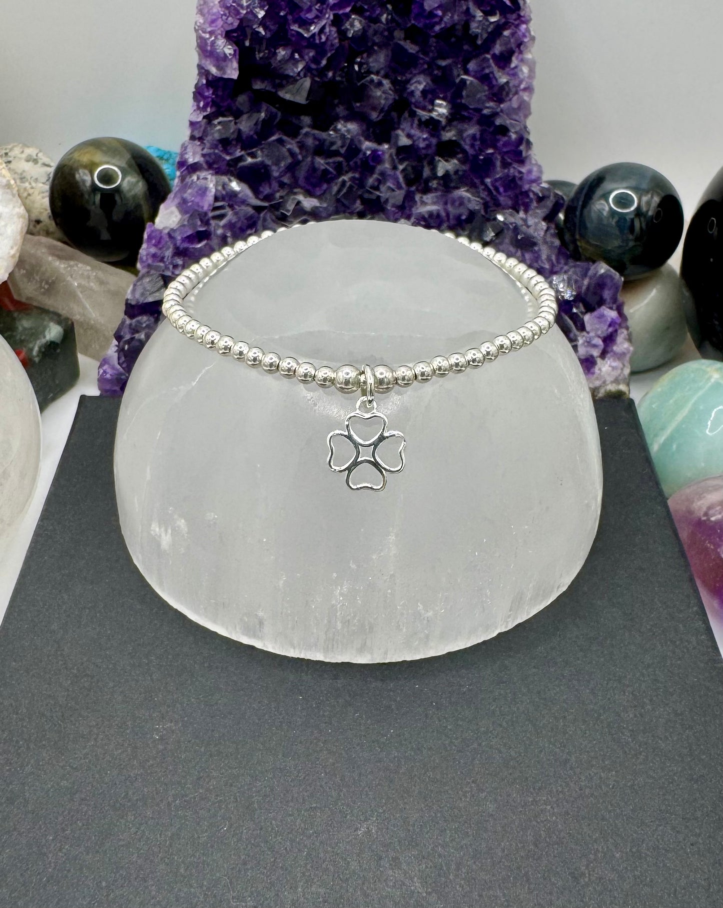 STERLING SILVER 4 LEAF CLOVER BRACELET