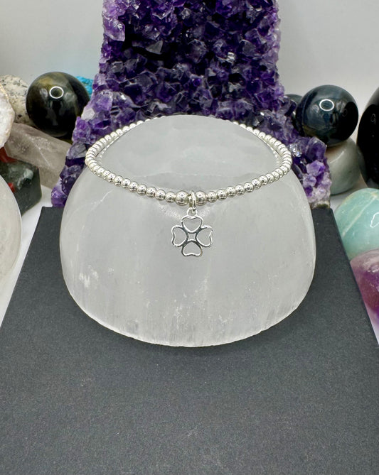STERLING SILVER 4 LEAF CLOVER BRACELET