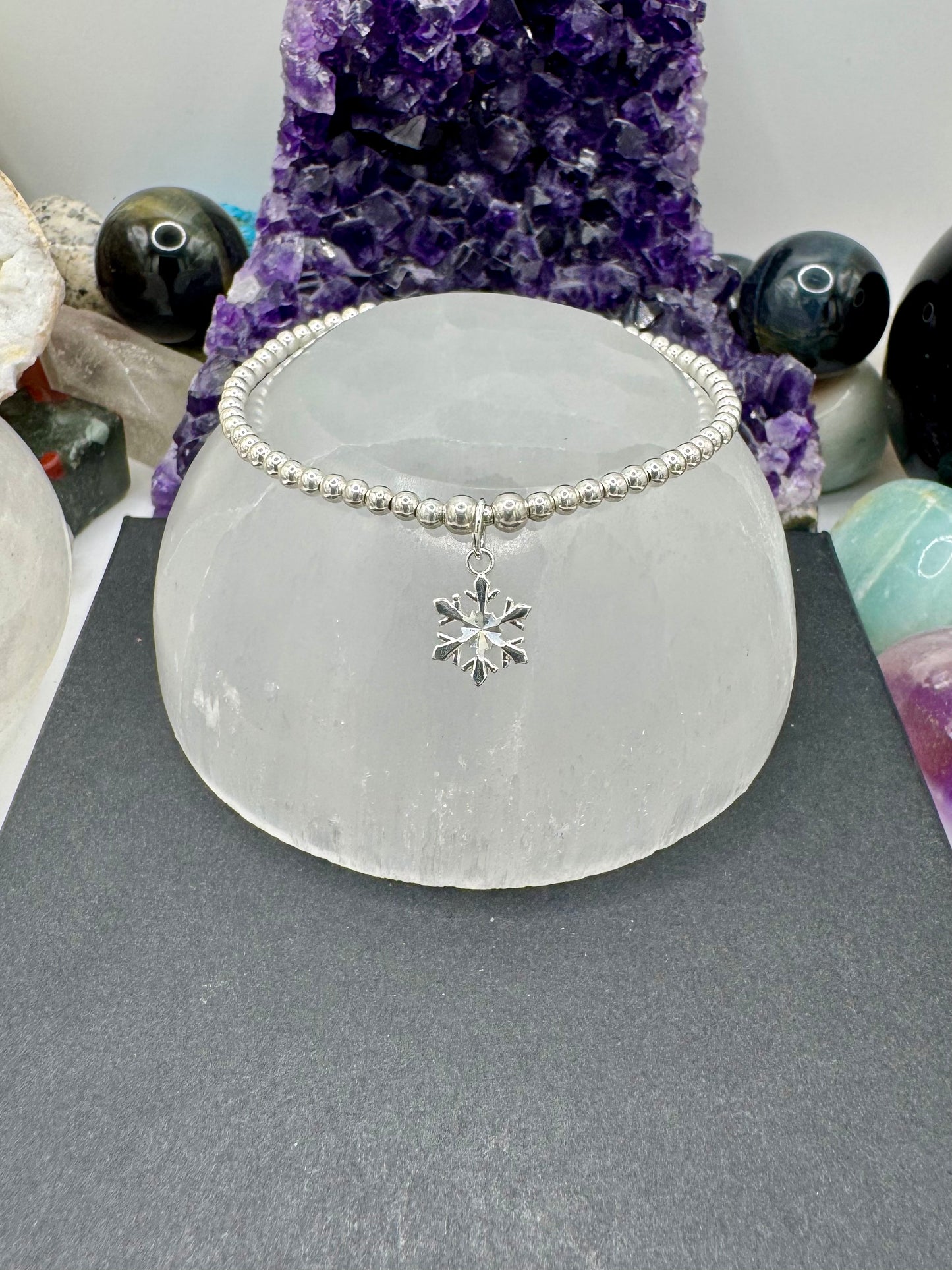 STERLING SILVER SNOWFLAKE BRACELET