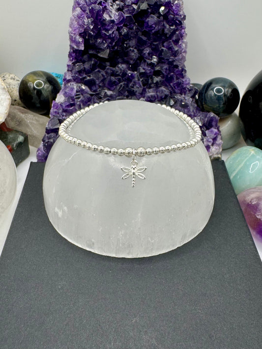 STERLING SILVER SMALL DRAGONFLY BRACELET
