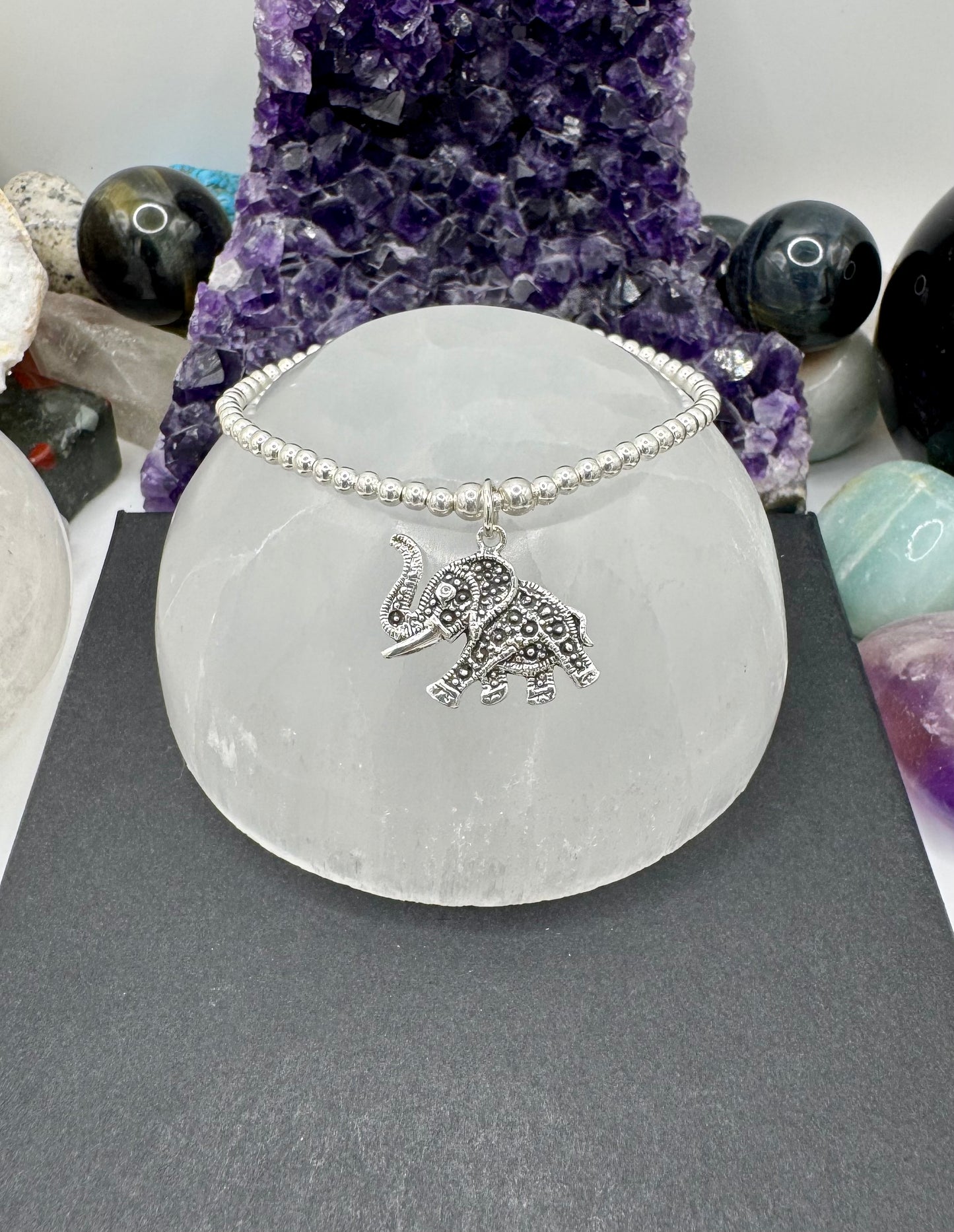 STERLING SILVER LARGE ELEPHANT BRACELET