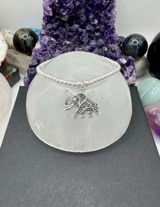 STERLING SILVER LARGE ELEPHANT BRACELET