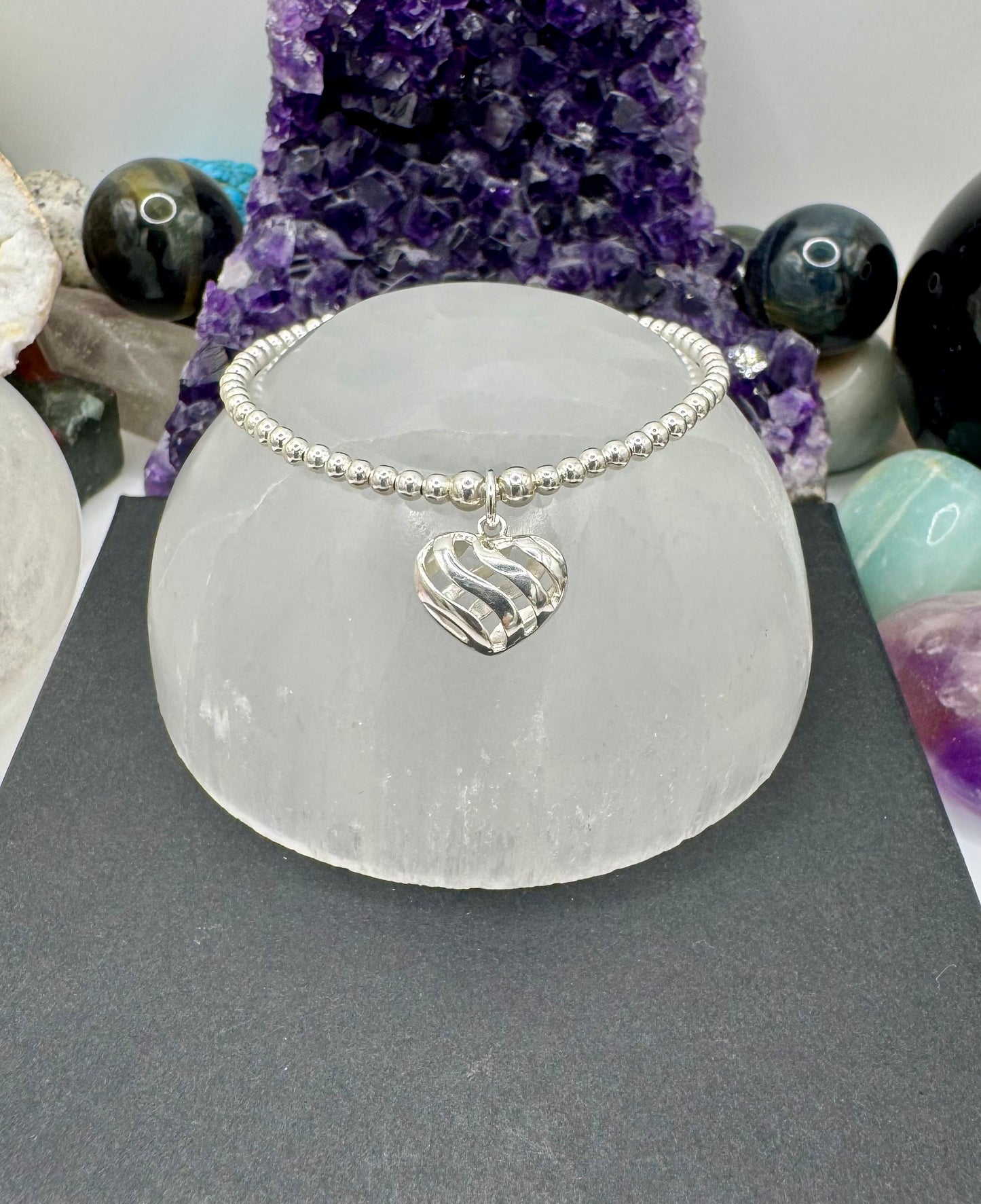 STERLING SILVER HEART BRACELET