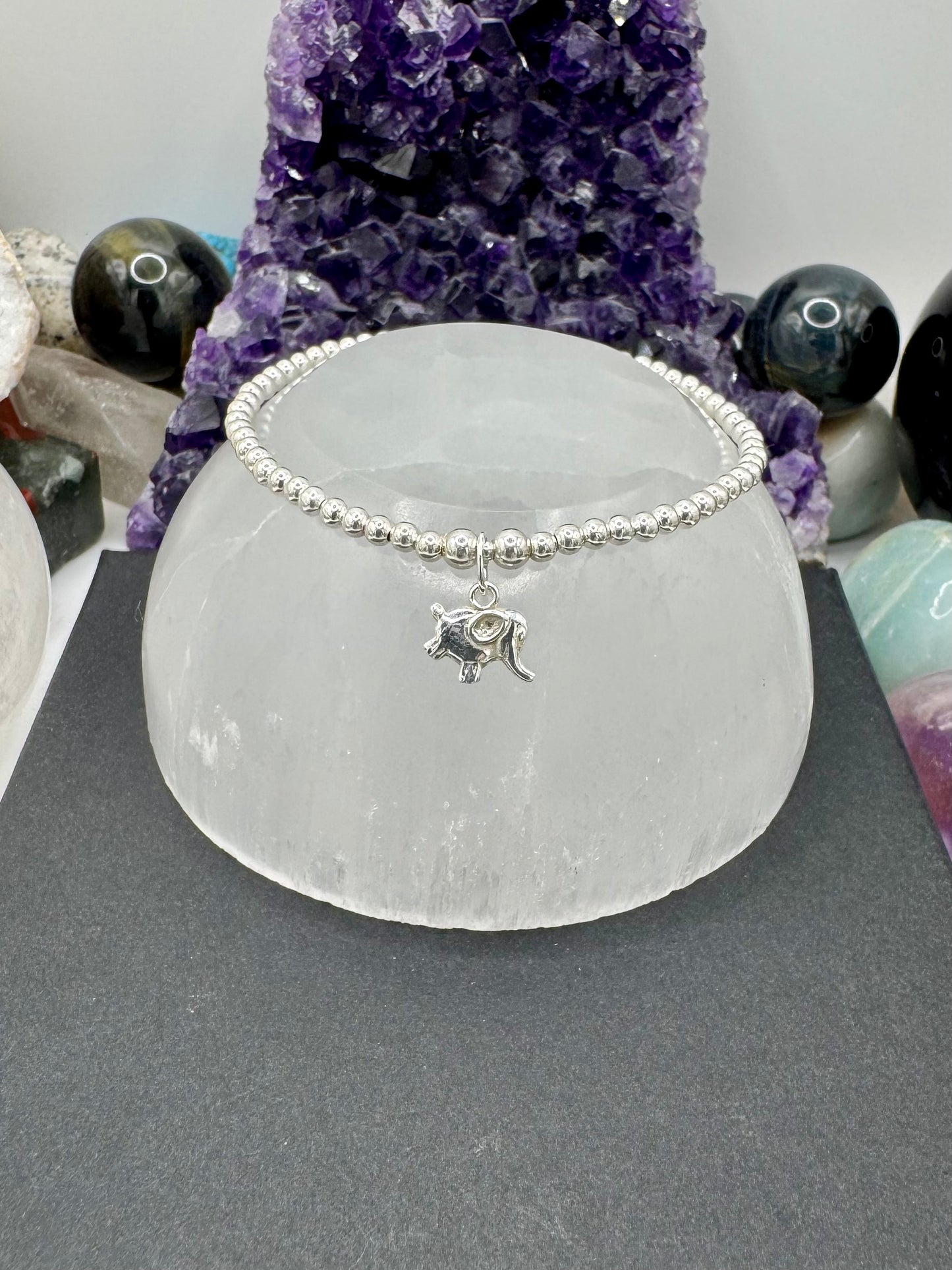 STERLING SILVER ELEPHANT BRACELET