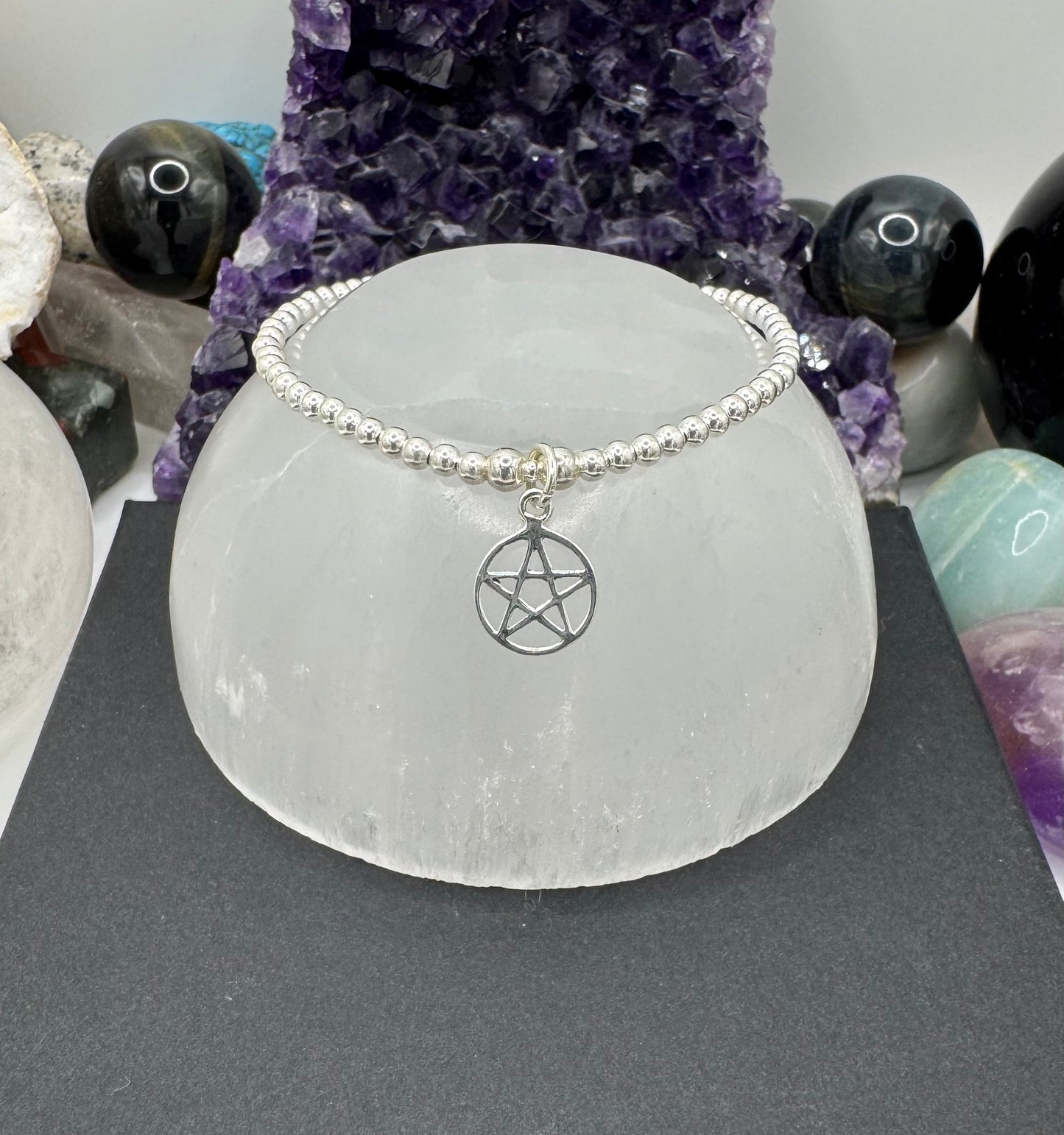 STERLING SILVER PENTACLE BRACELET