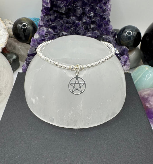 STERLING SILVER PENTACLE BRACELET
