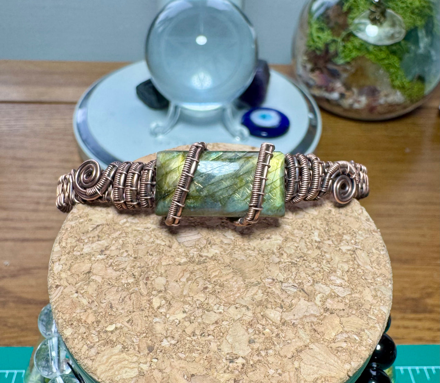 LABRADORITE COPPER CUFF BRACELET