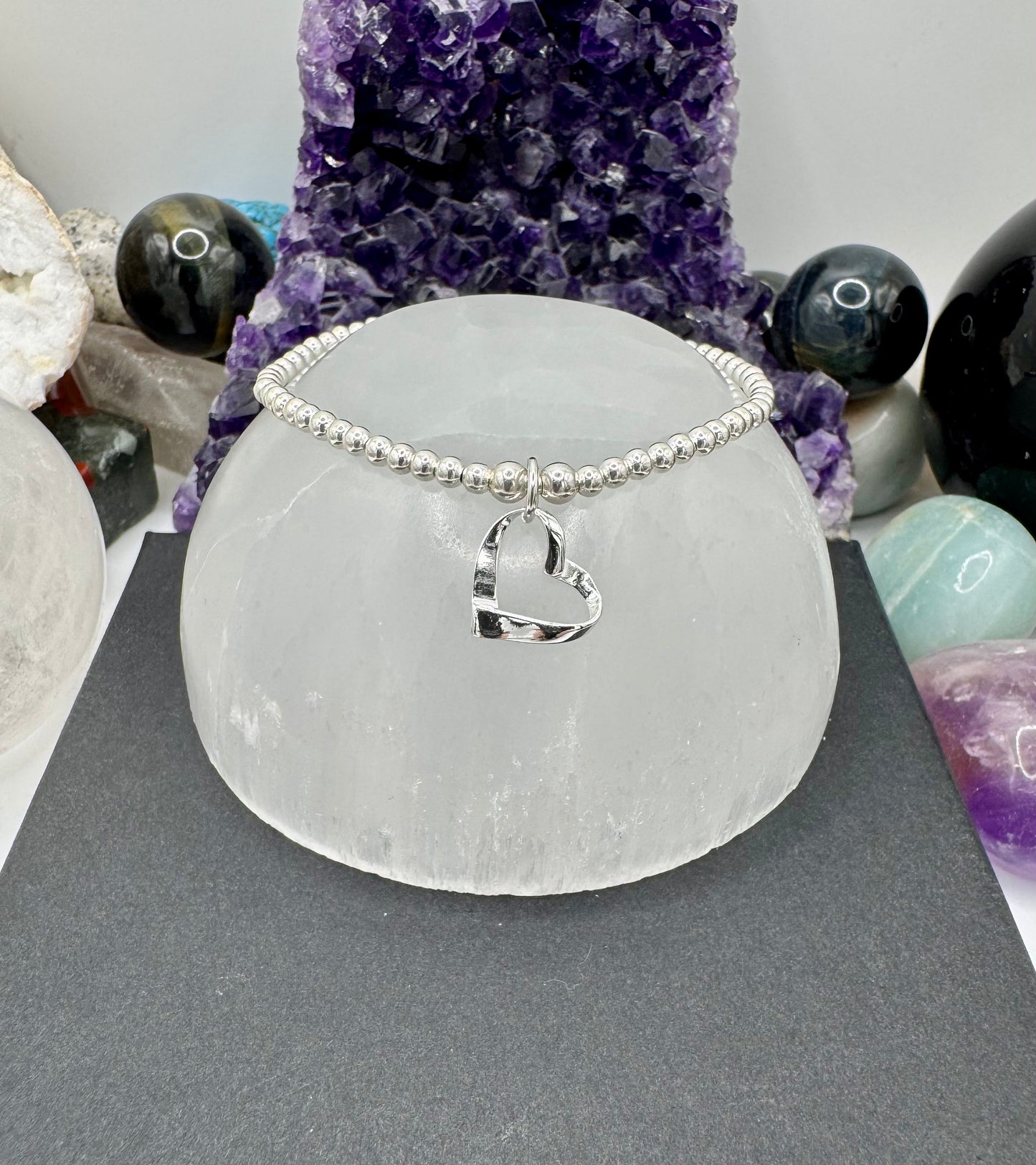 STERLING SILVER HEART BRACELET