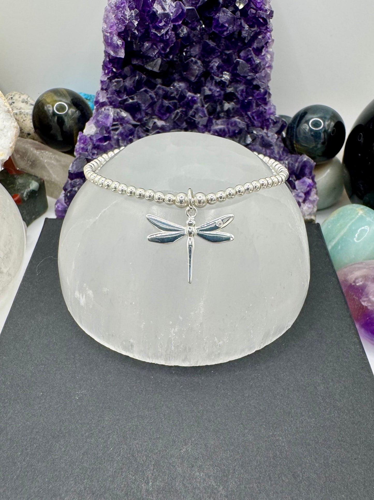 STERLING SILVER DRAGONFLY BRACELET