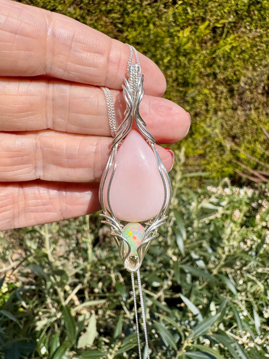 DOUBLE OPAL NECKLACE