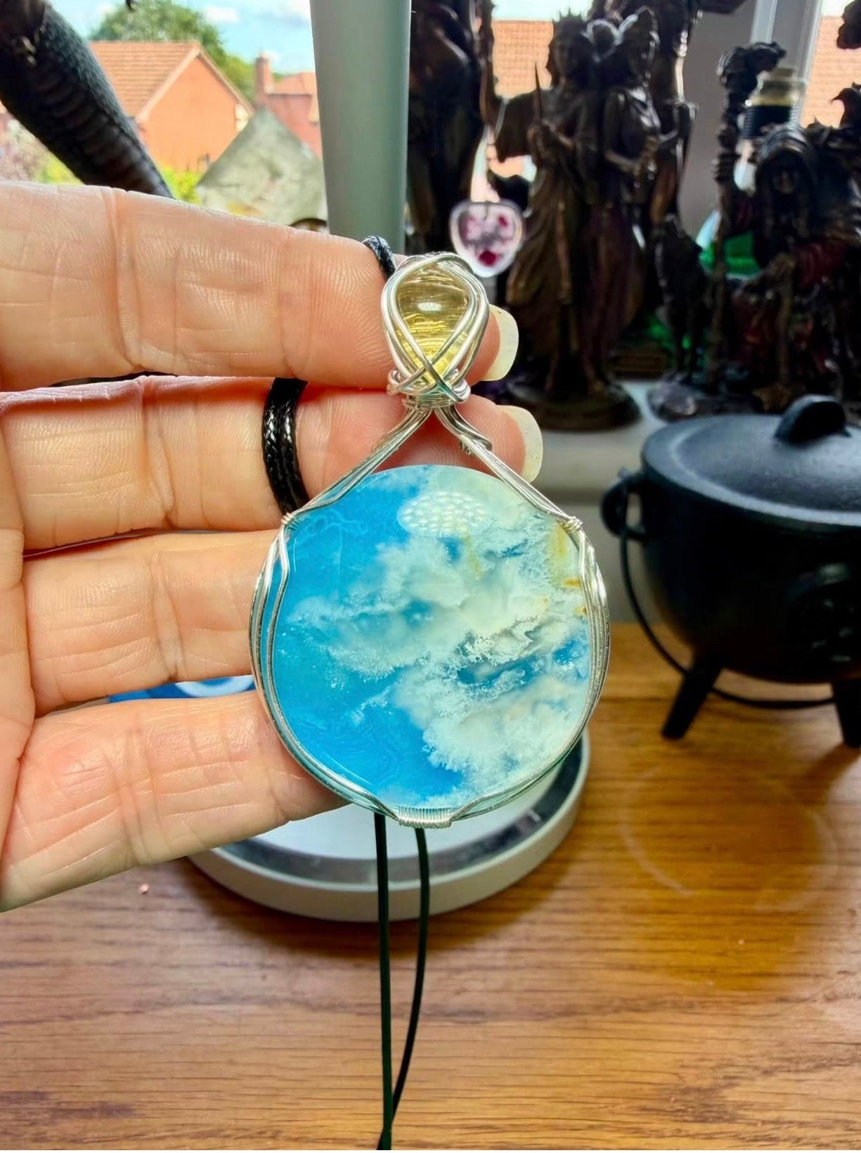 PLUME AGATE & CITRINE NECKLACE