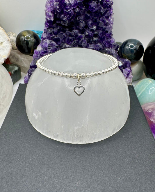 STERLING SILVER HEART BRACELET