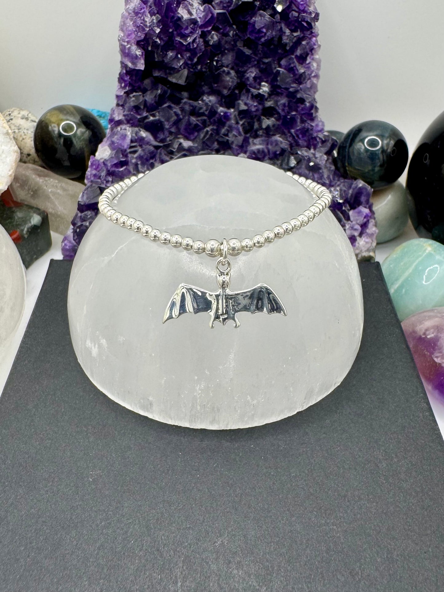 STERLING SILVER LARGE BAT BRACELET